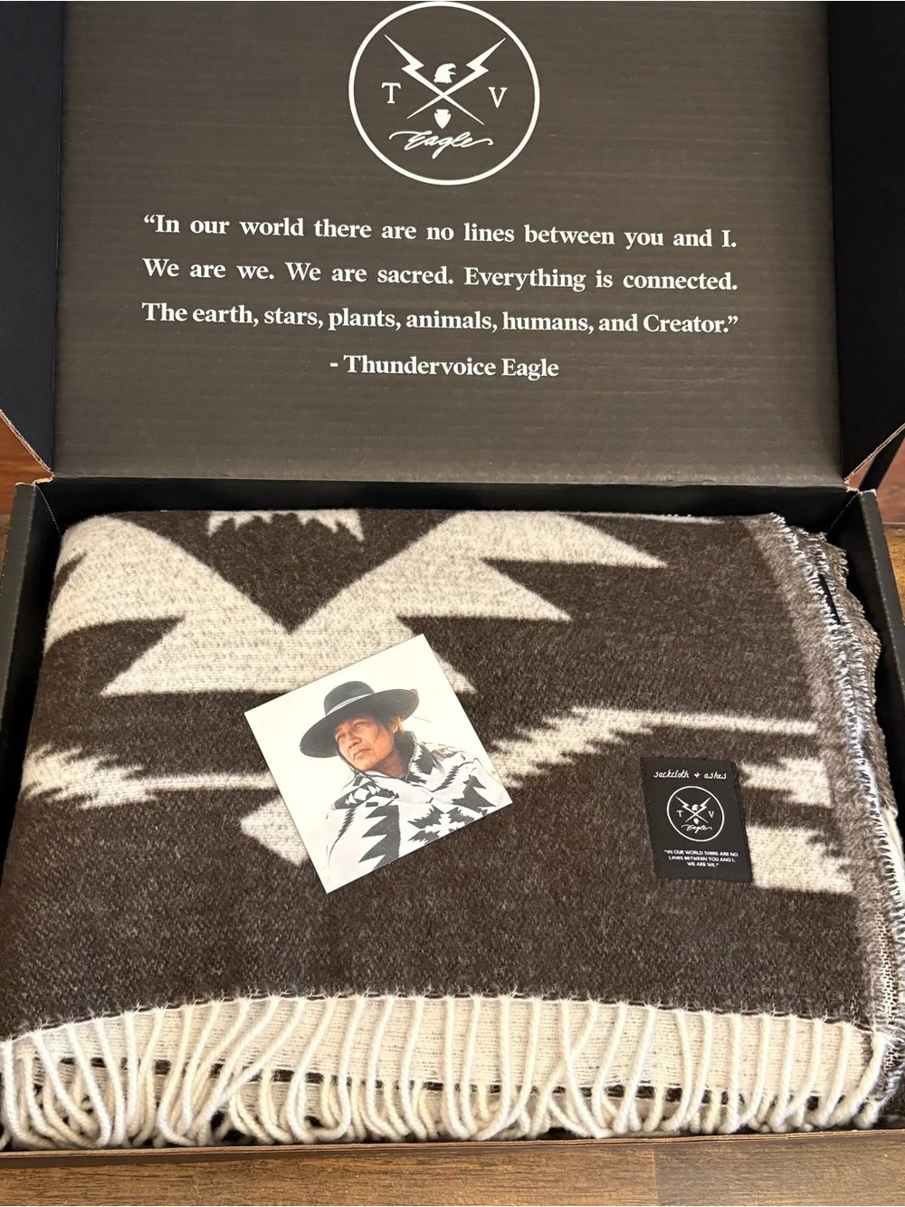 Sackcloth & Ashes Black and White Heritage Throw Blanket